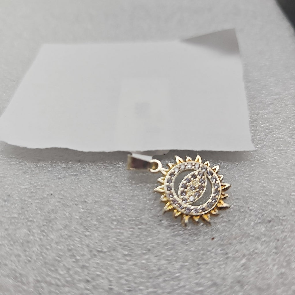 DIJE OJO MAGICO CON CIRCONIAS PLATA .925 2 GR (NUEVO)