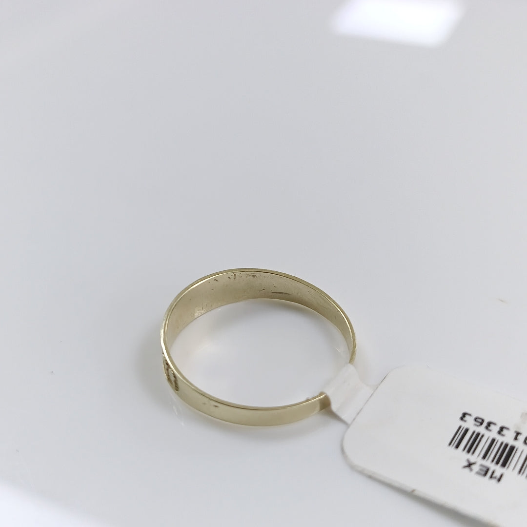 ANILLOS ARGOLLA DE LA SUERTE 10K TALLA 9 1.3 GR (NUEVO)