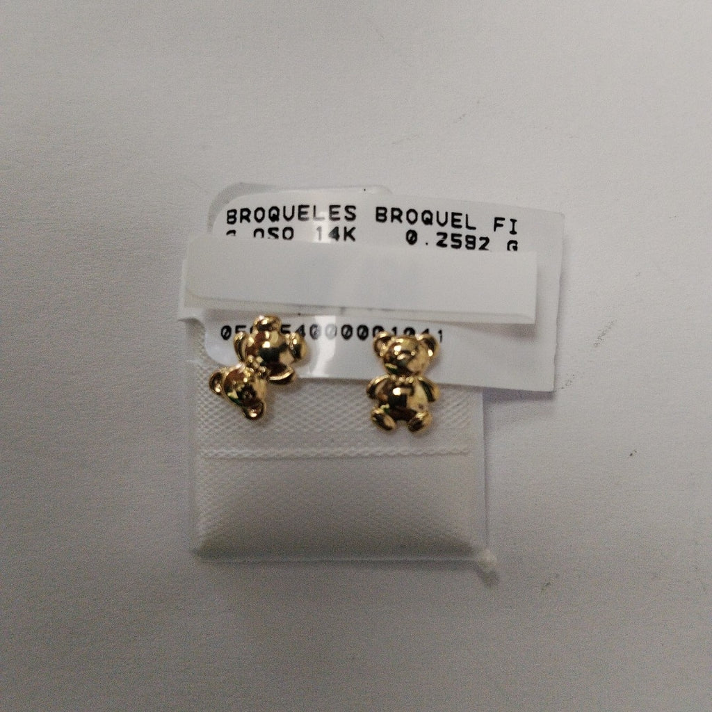 BROQUELES BROQUEL FIG OSO 14K 0.2592 GR (NUEVO)