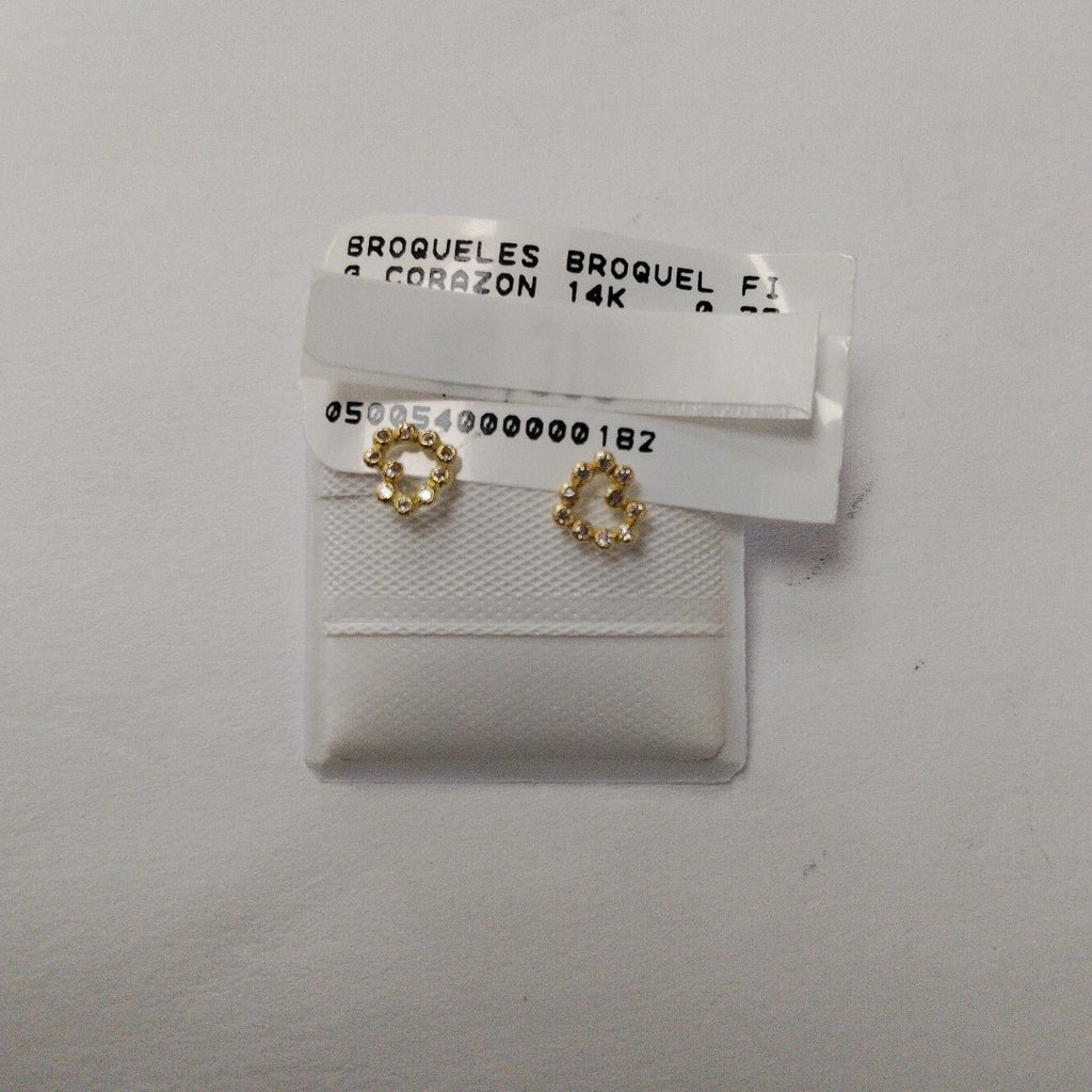 BROQUELES BROQUEL FIG CORAZON 14K 0.23 GR (NUEVO)
