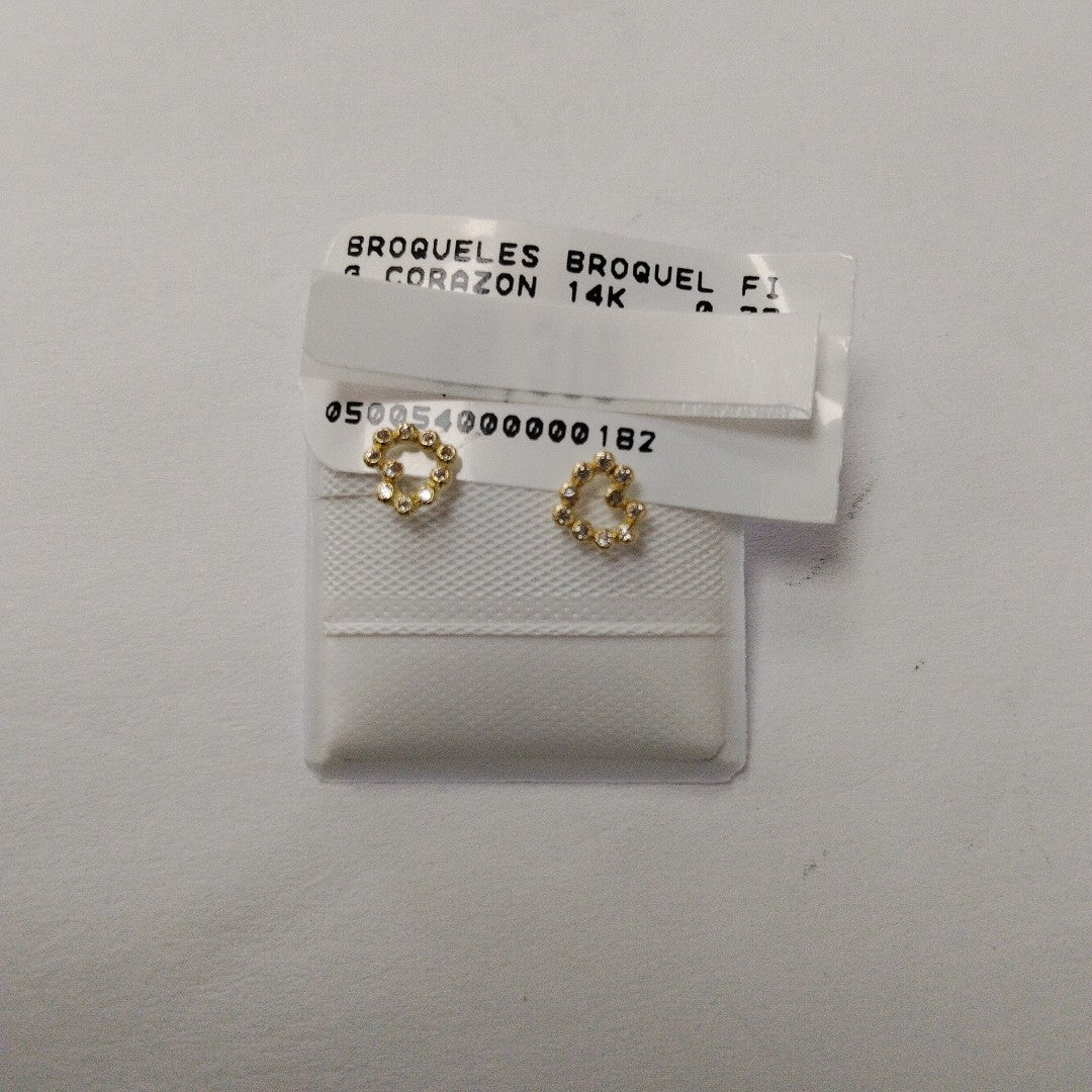 BROQUELES BROQUEL FIG CORAZON 14K 0.23 GR (NUEVO)