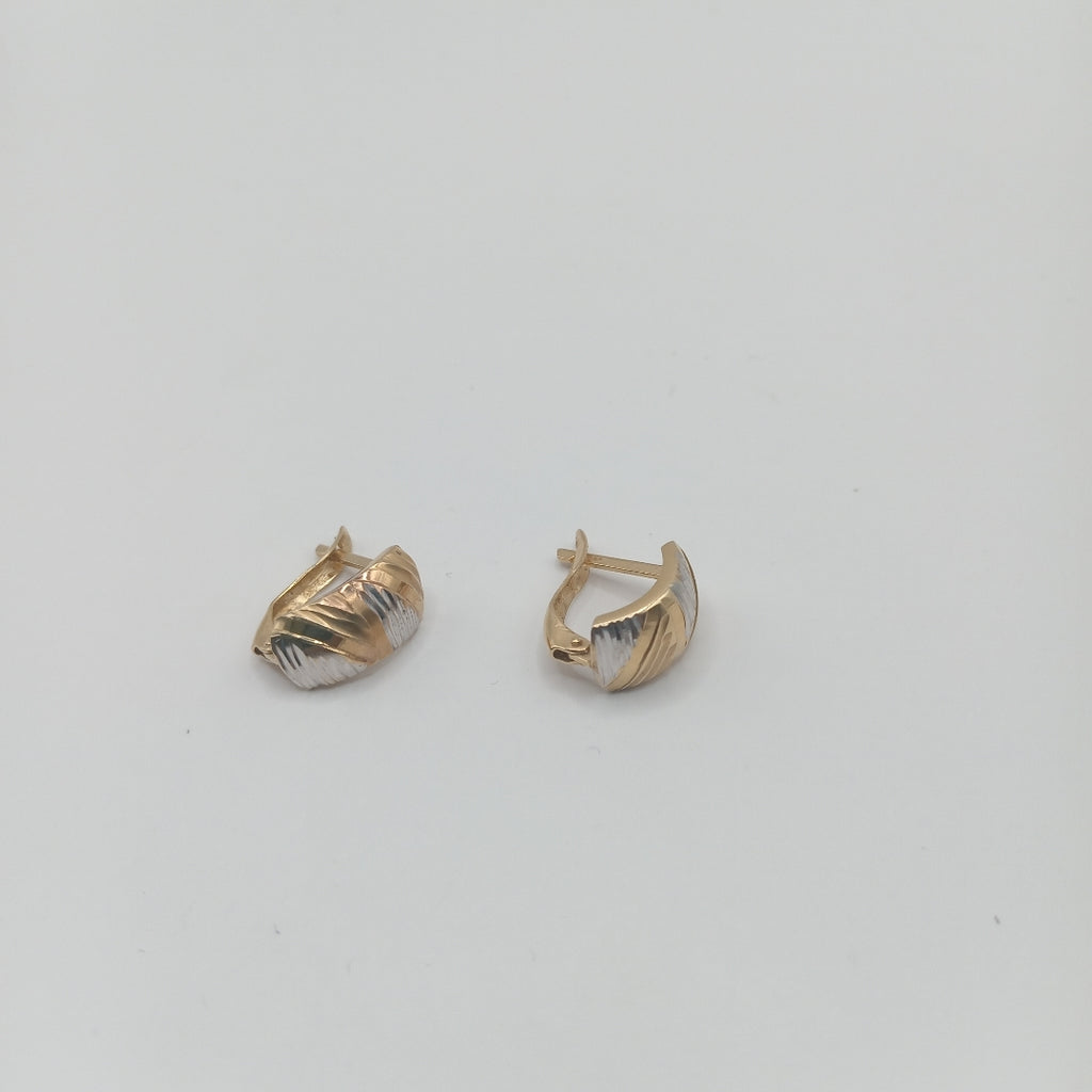 ARETES PAR ORO,RODIADO 14 K 1,80 GRMS (SEMINUEVO)