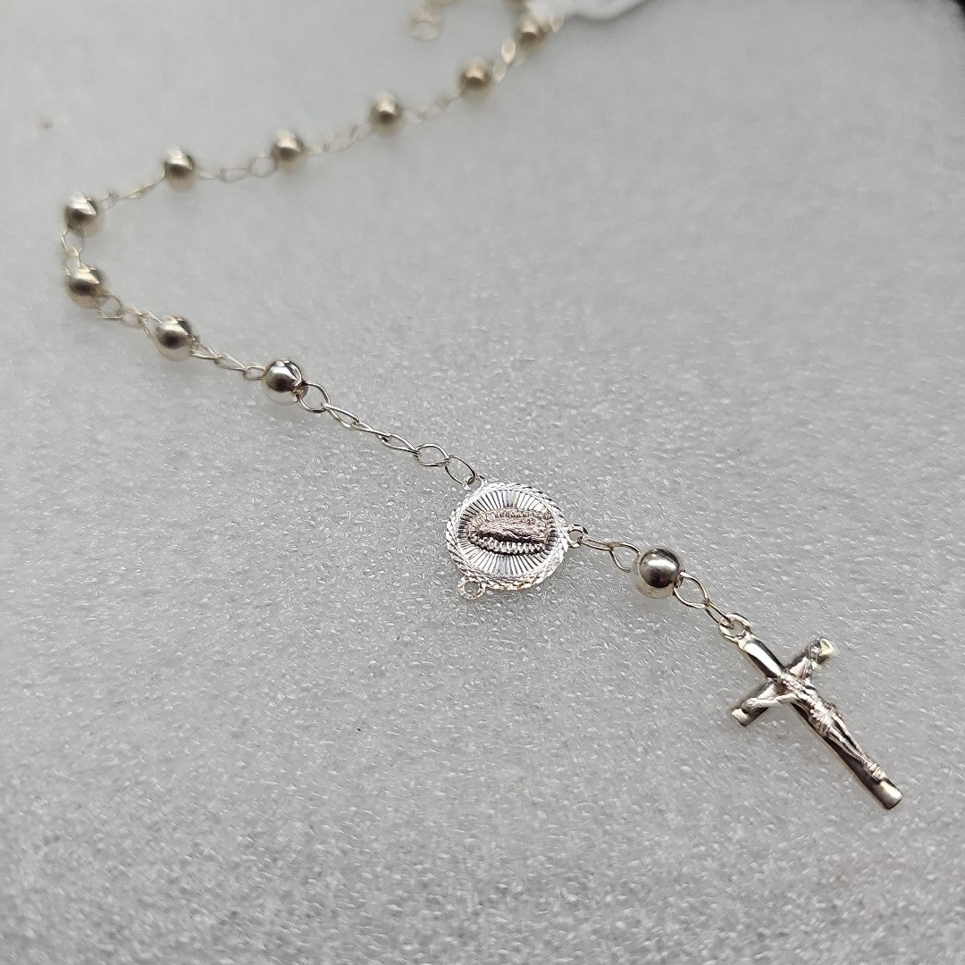 PULSERA TIPO ROSARIO PLATA .925 18 CM 4.12 GR (NUEVO)
