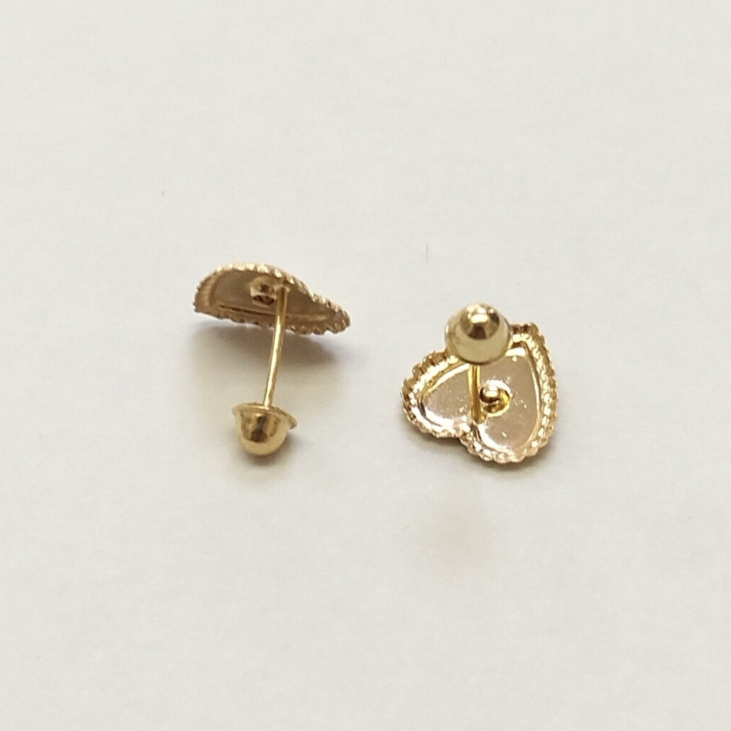 BROQUELES BROQUEL FIG CORAZON C CIRCONIA 14K 0.2614 GR (NUEVO)