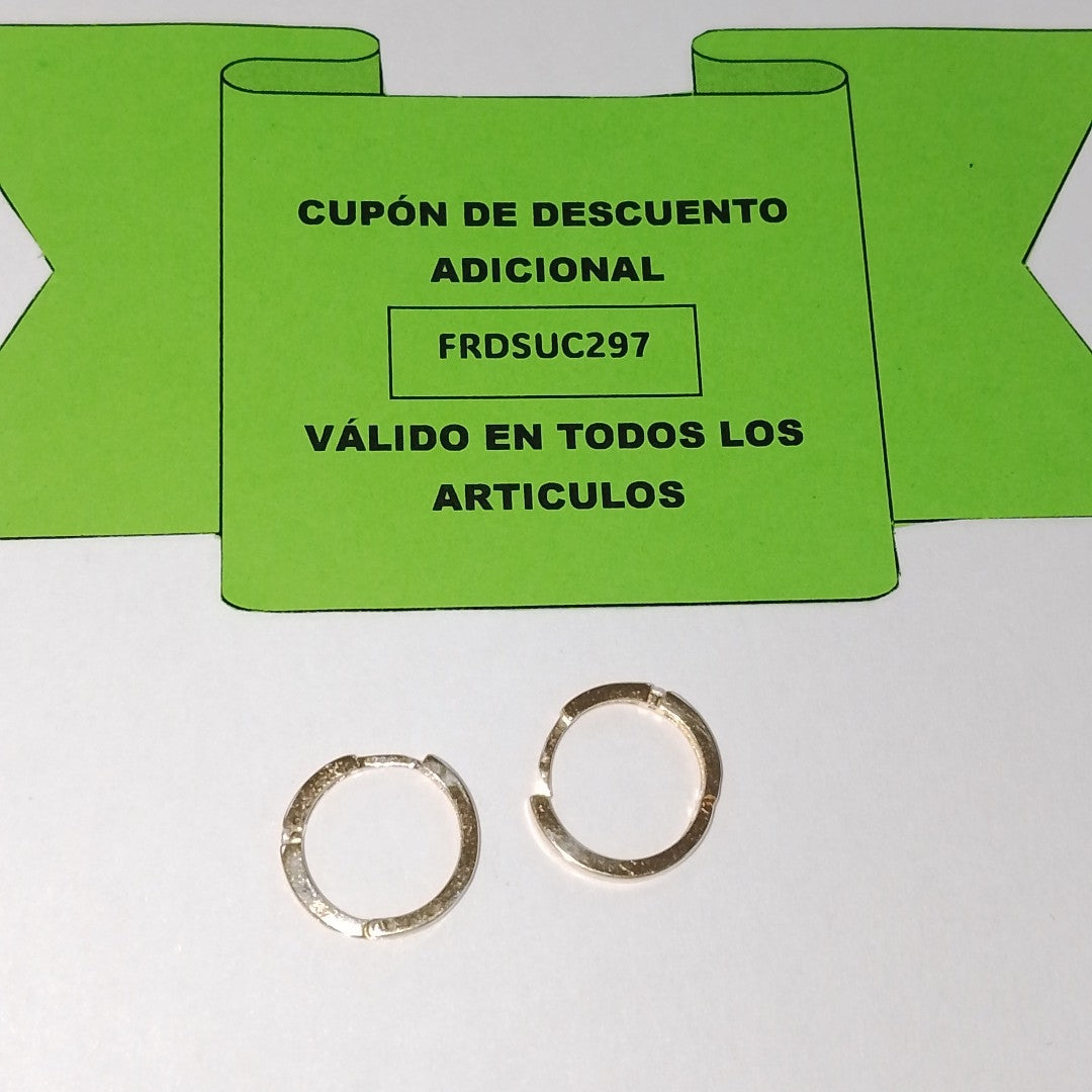 ARETES ARRACADAS C CIRCONIAS 14K 2.3 GR (NUEVO)