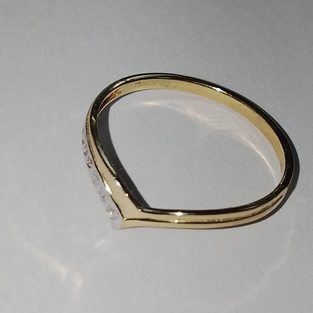 ANILLOS CON CIRCONIAS 14K TALLA 9 1.2 GR (NUEVO)