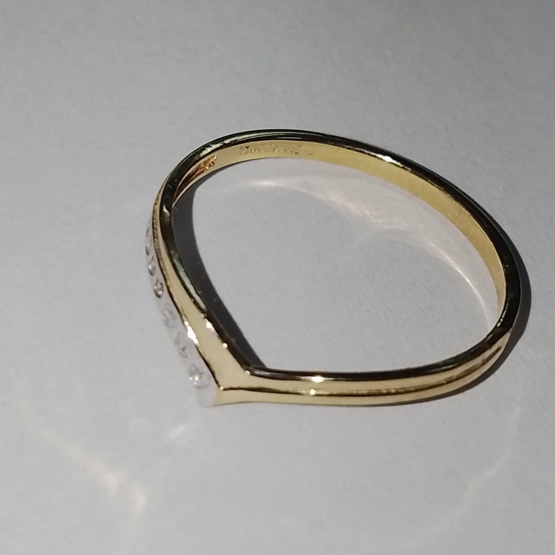 ANILLOS CON CIRCONIAS 14K TALLA 9 1.2 GR (NUEVO)