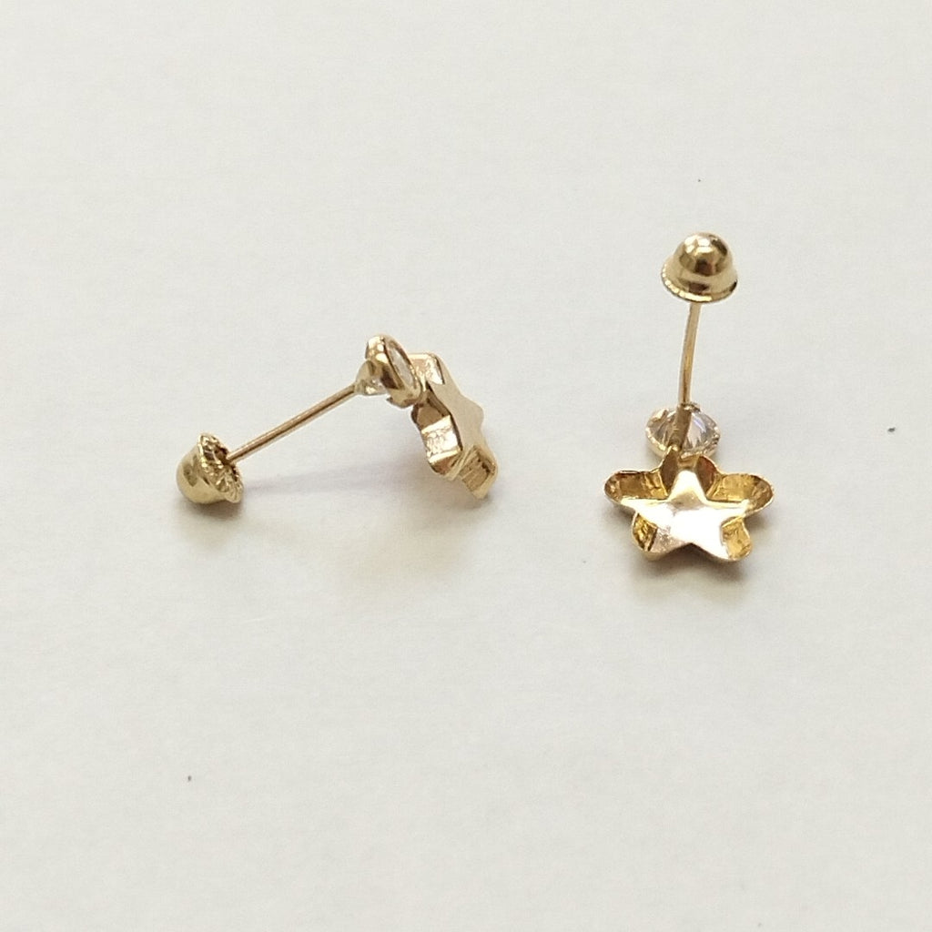 BROQUELES BROQUEL FIG ESTRELLA C CIRCONIA 14K 0.2603 GR (NUEVO)