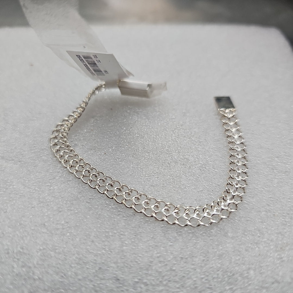 PULSERA TEJIDO CHINO PLATA .925 18 CM 7.7 GR (NUEVO)