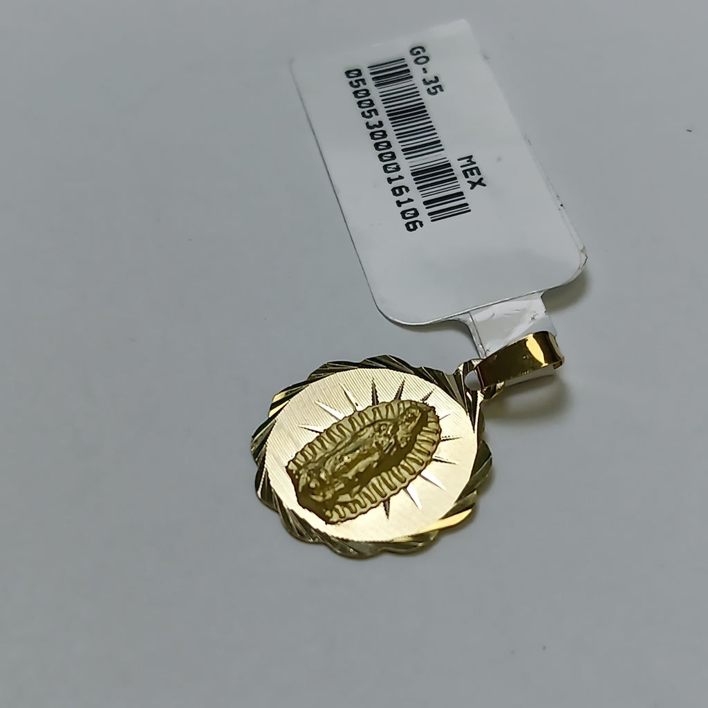 DIJE MEDALLA RELIGIOSA 14K 0.7 GR (NUEVO)