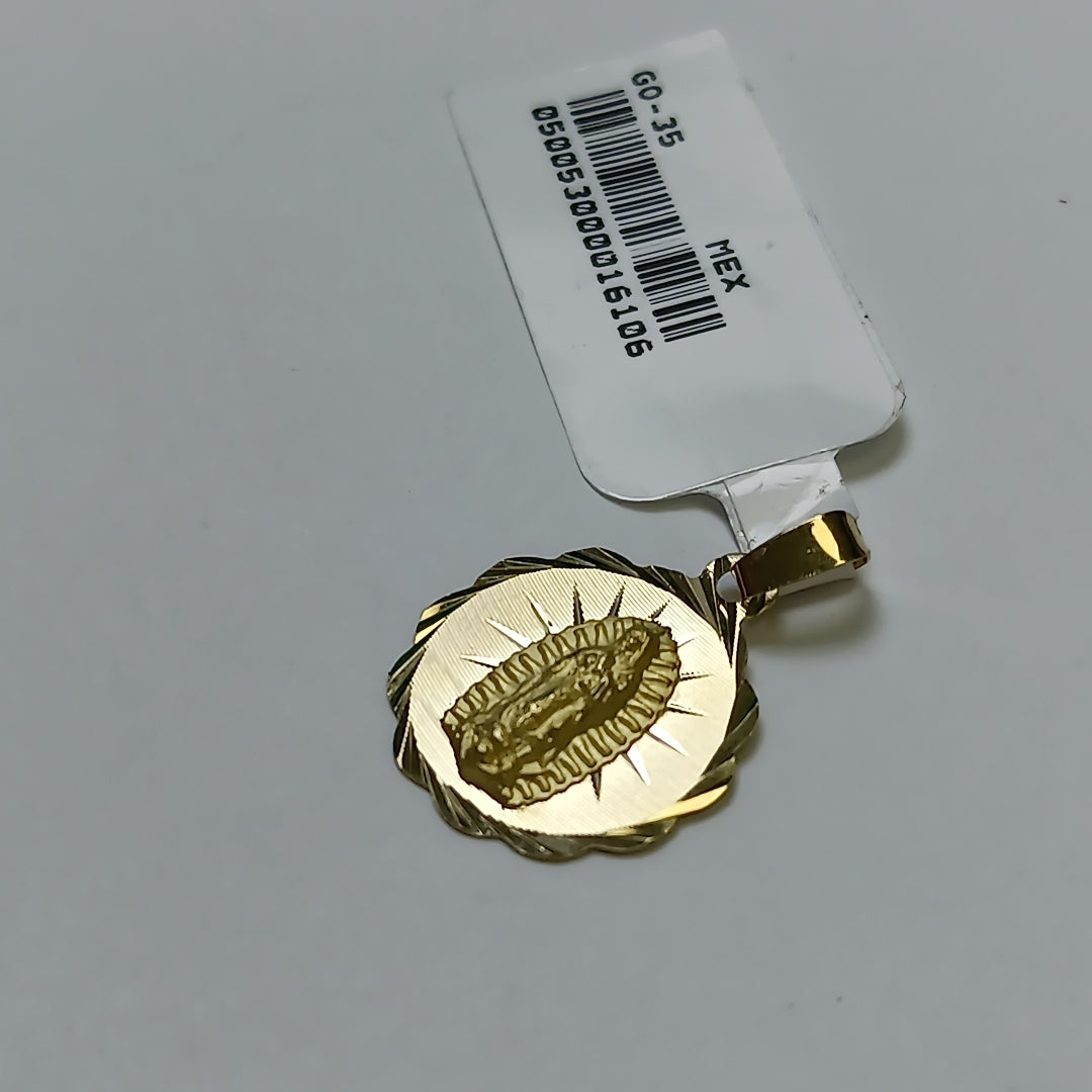 DIJE MEDALLA RELIGIOSA 14K 0.7 GR (NUEVO)
