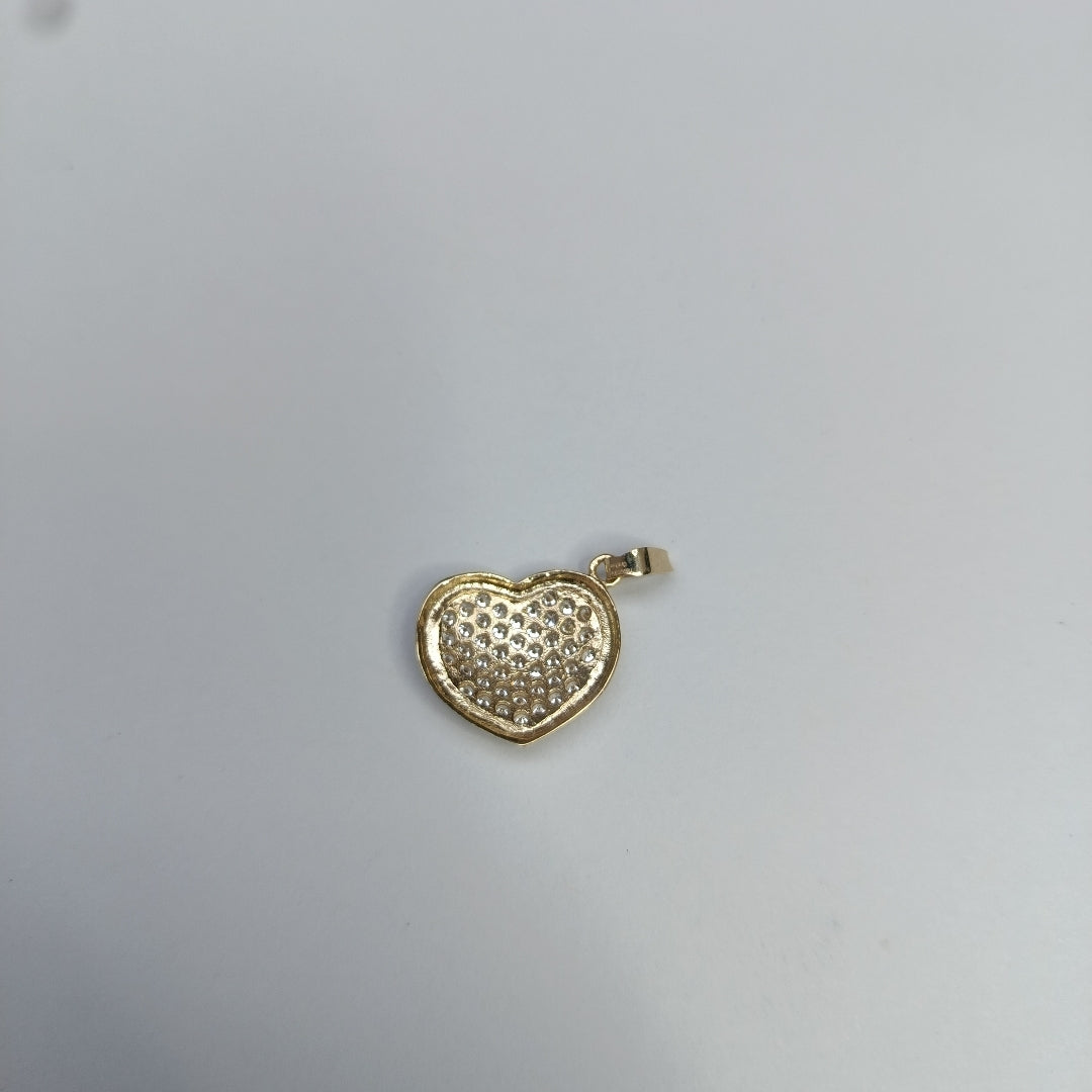 DIJE CORAZON CON CIRCONIAS 14K 1.8 GR (NUEVO)