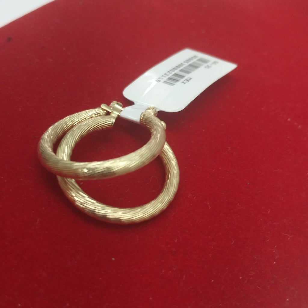 ARETES TEJIDO ARRACADAS ASTRIADAS 14K 2.7 GR (NUEVO)