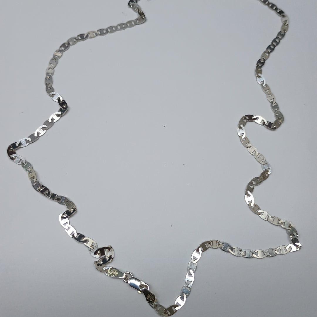 CADENA TEJIDO GUCHI PLATA .925 60 CM 8.9 GR (NUEVO)