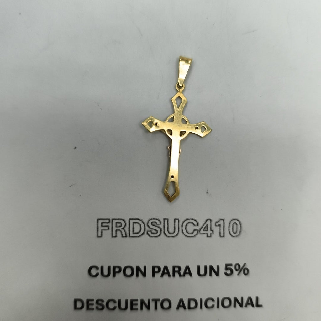 CRUCIFIJO ORO COMBINADO 14 K 1.4 GRMS (SEMINUEVO)