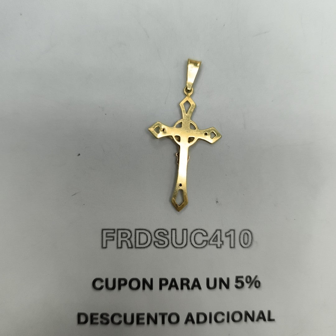 CRUCIFIJO ORO COMBINADO 14 K 1.4 GRMS (SEMINUEVO)