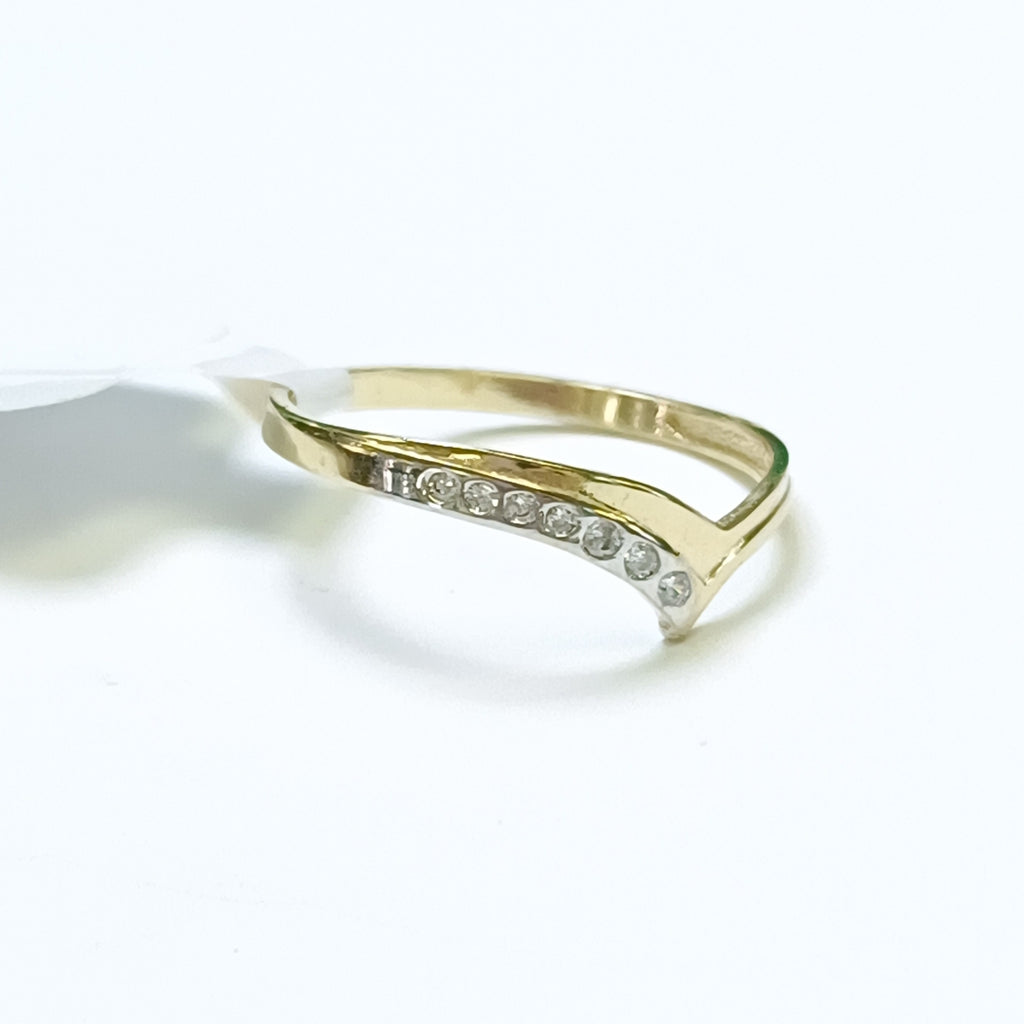ANILLOS CON CIRCONIAS 14K TALLA 7 1 GR (NUEVO)