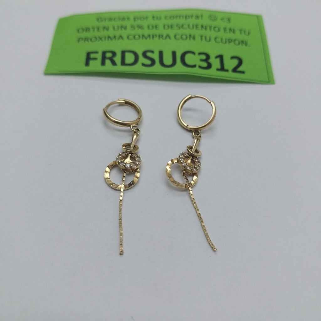 ARRACADAS PAR ORO 14 K 2.3 GRMS (SEMINUEVO)