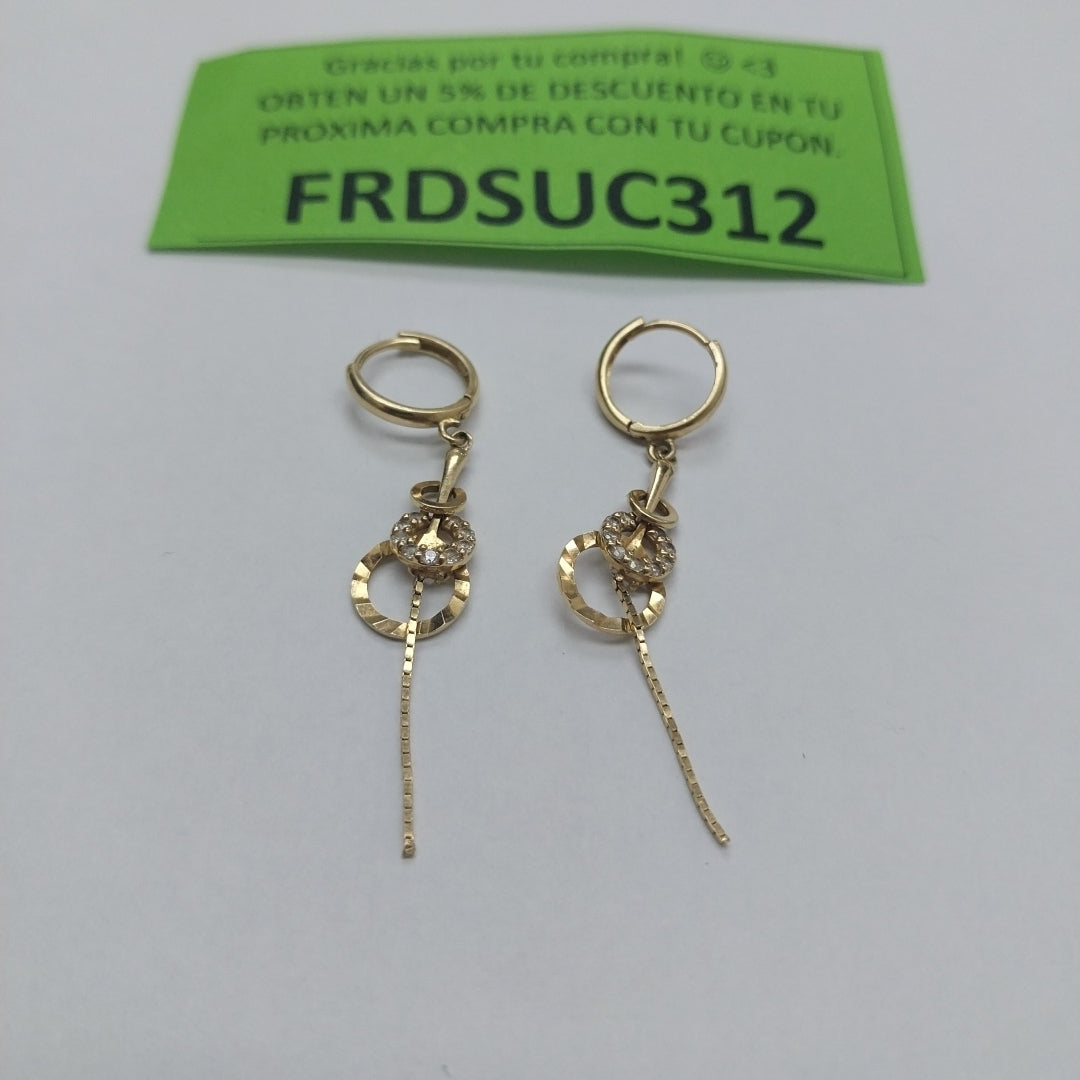 ARRACADAS PAR ORO 14 K 2.3 GRMS (SEMINUEVO)