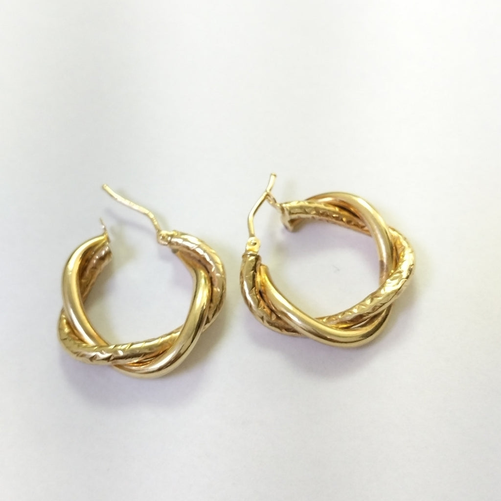 ARRACADAS PAR ORO 14 K 1.8 GRMS (SEMINUEVO)