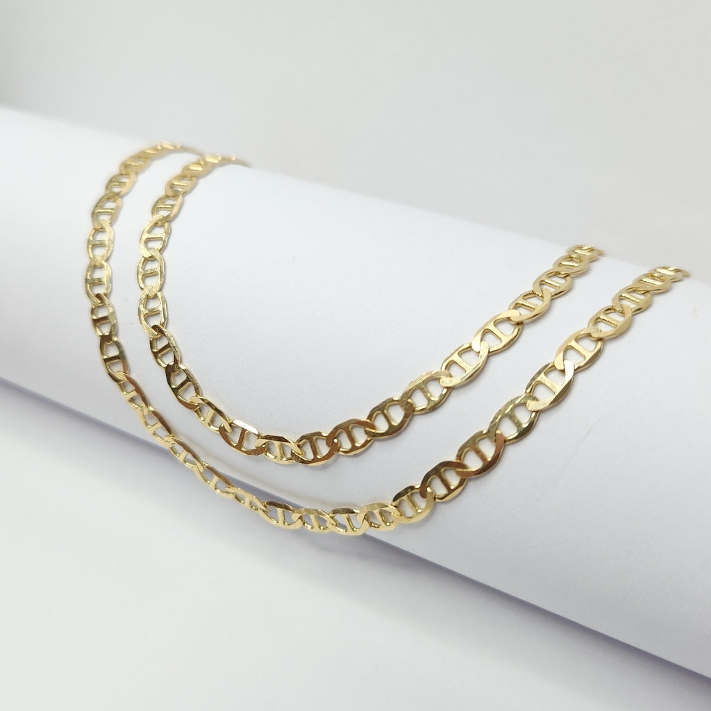 CADENAS TEJIDO MARINERA ORO 14K 50 CM 7.5 GR (NUEVO)
