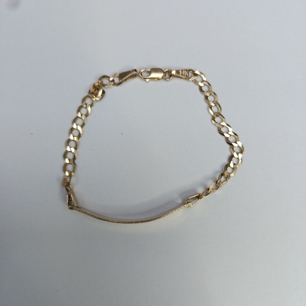 PULSERA ESCLAVA 3X1 14K 16 CM 3.8 GR (NUEVO)