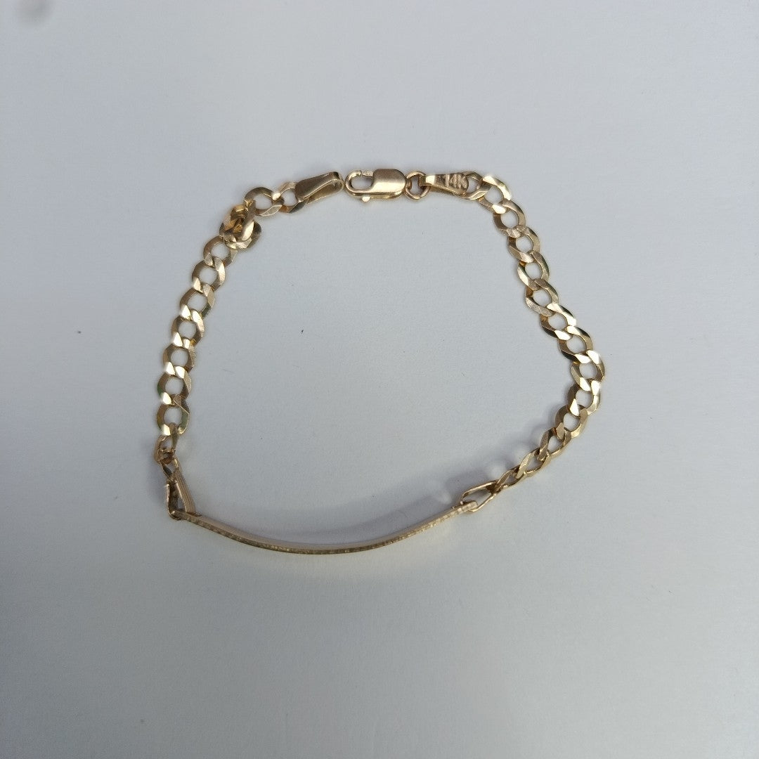 PULSERA ESCLAVA 3X1 14K 16 CM 3.8 GR (NUEVO)