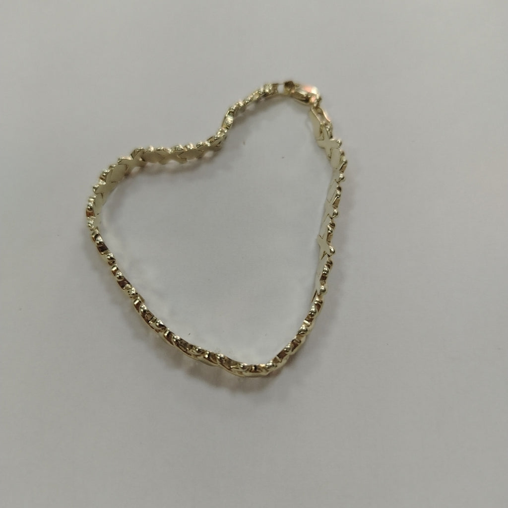 PULSERA ESPECIAL XOXO 14K 18 CM 6.1 GR (NUEVO)