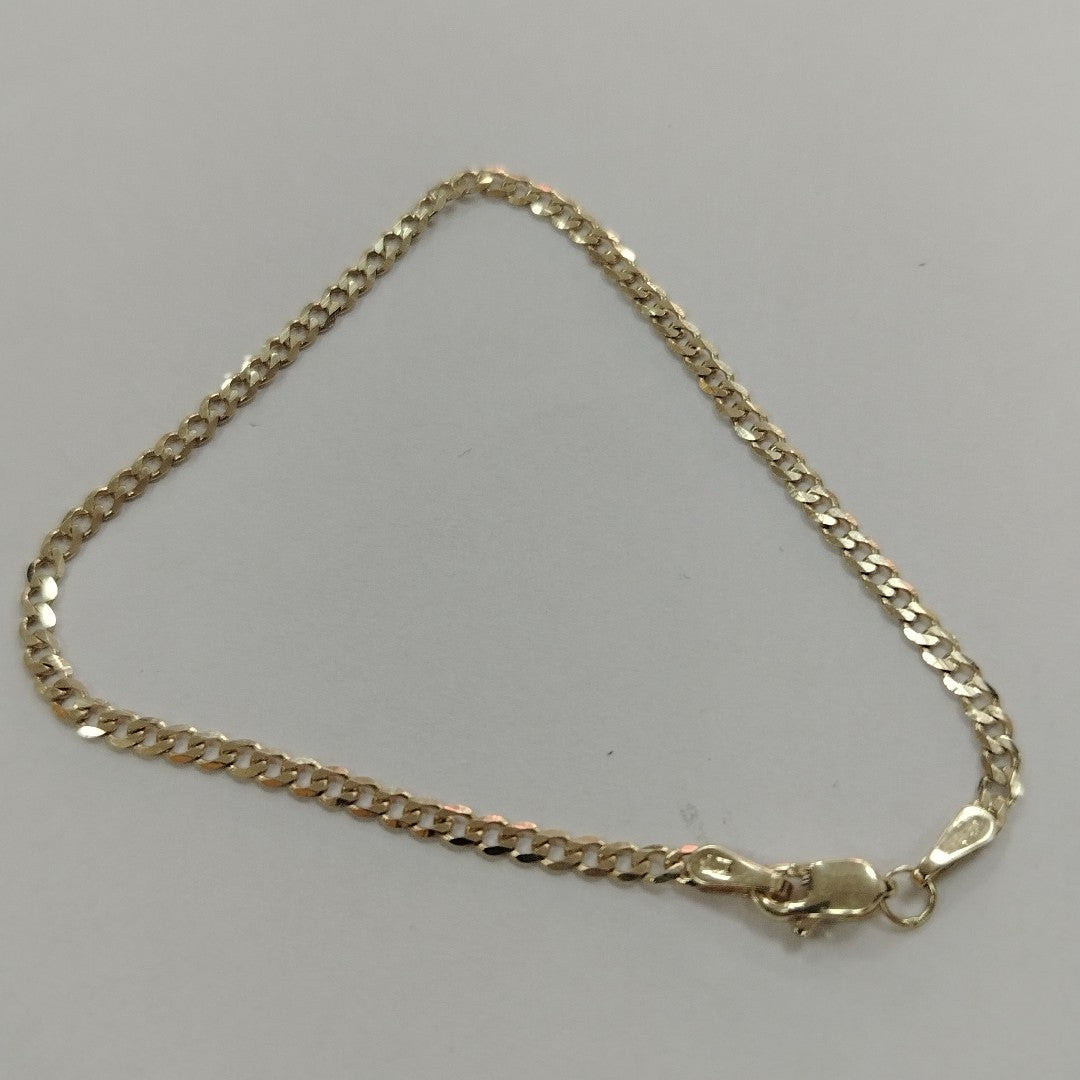 PULSERA TEJIDO BARBADA 14K 18 CM 2.1 GR (NUEVO)