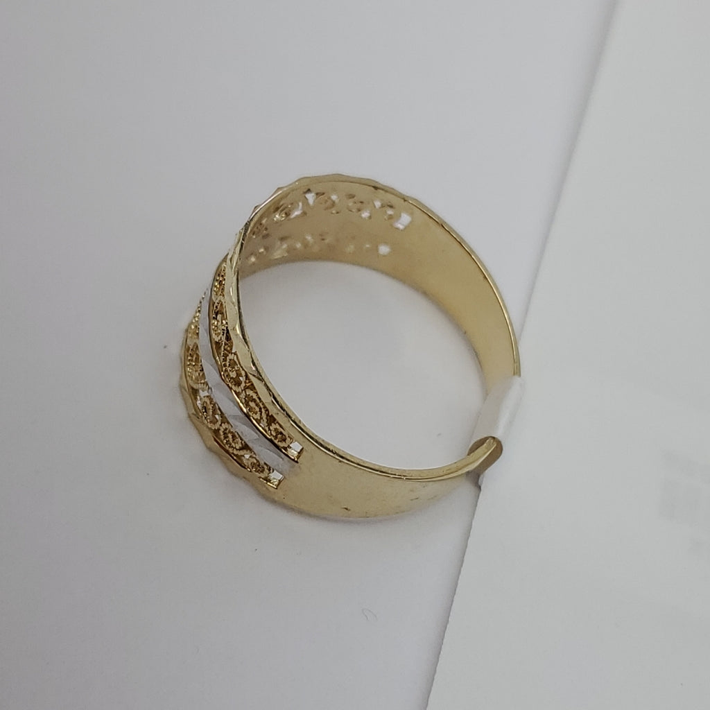 ANILLOS TIPO FILIGRANA 14K TALLA 8.5 3 GR (NUEVO)