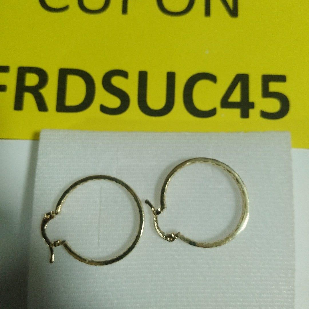 ARETES TEJIDO ARRACADA CON GRECAS 14K 2.8 GR (NUEVO)