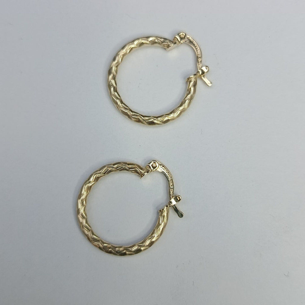 ARETES ARRACADAS LABRADAS 14K 2 GR (NUEVO)