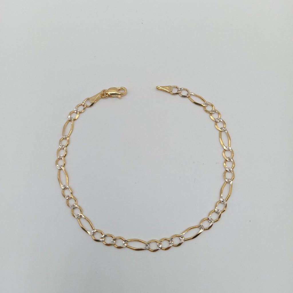 PULSERA 3X1 DIAMANTADA 14K 18 CM 2.7 GR (NUEVO)