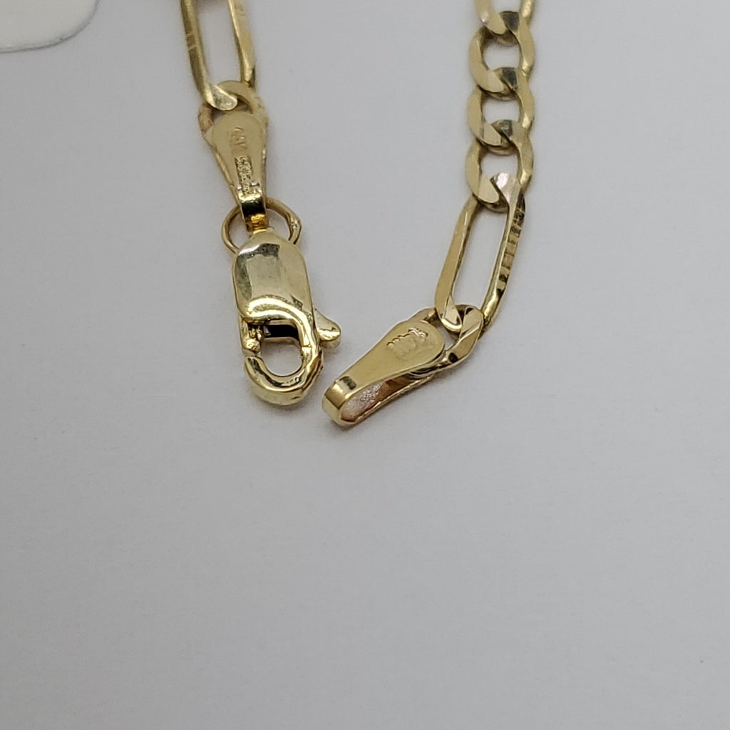 PULSERA TEJIDO 3X1 14K 21 CM 3 GR (NUEVO)