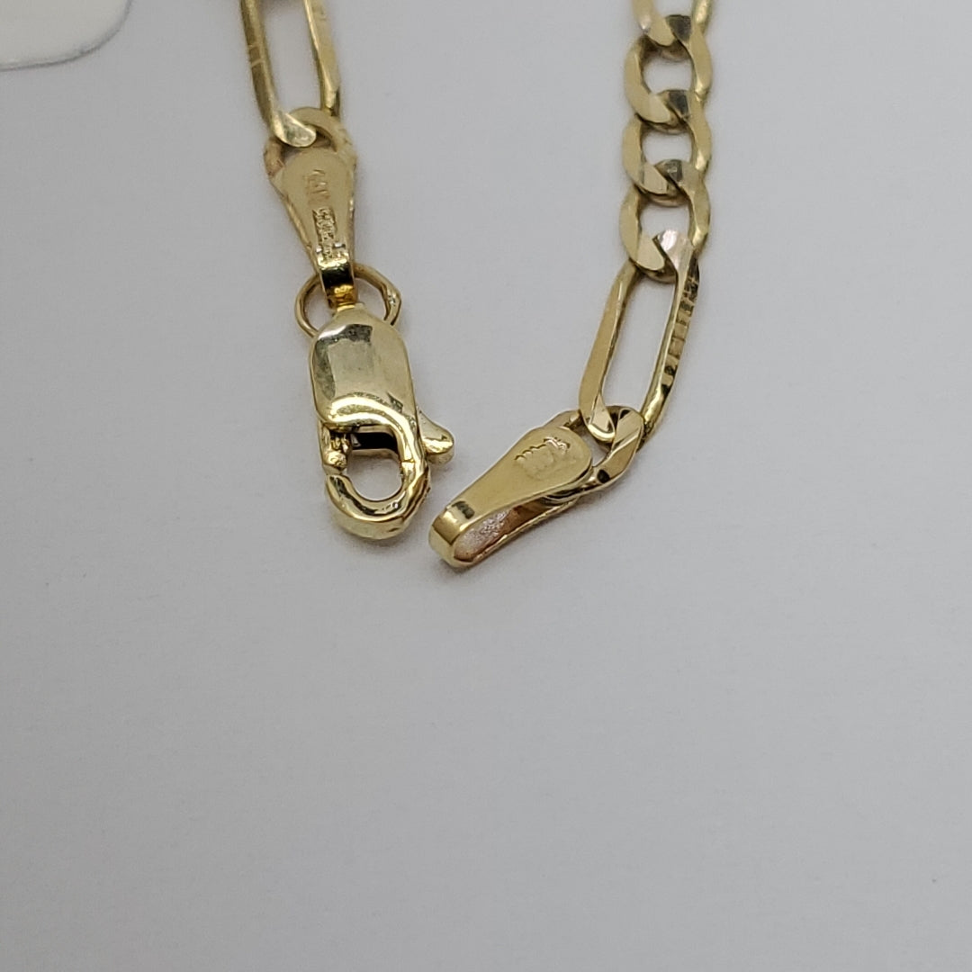 PULSERA TEJIDO 3X1 14K 21 CM 3 GR (NUEVO)