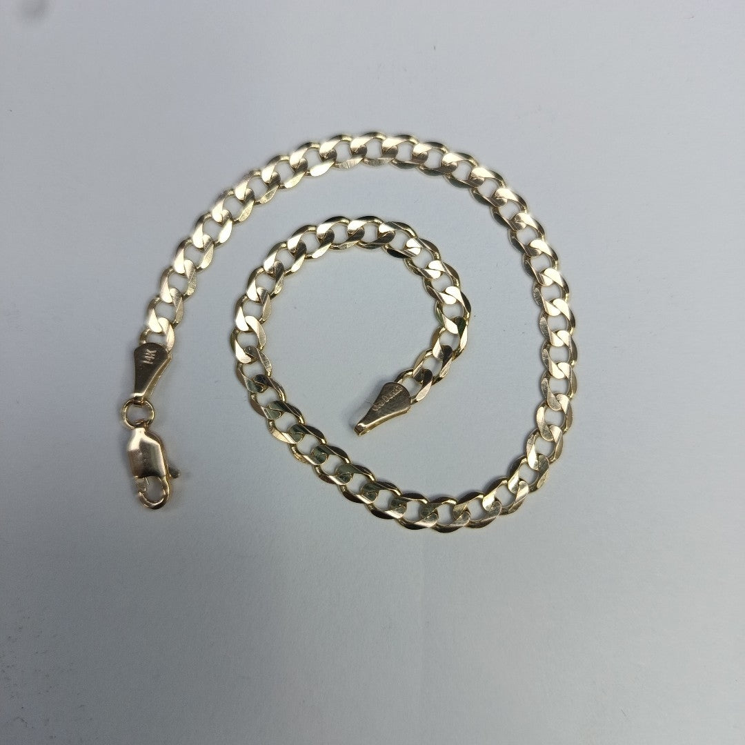 PULSERA BARBADA 14K 21 CM 5 GR (NUEVO)