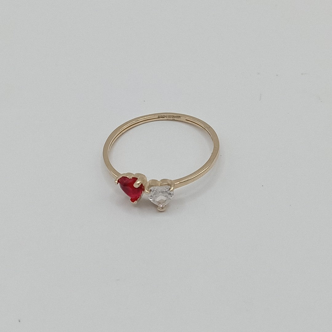 ANILLOS CON CIRCONIA T PIEDRA DE COLOR 14K TALLA 7 1.1 GR (NUEVO)
