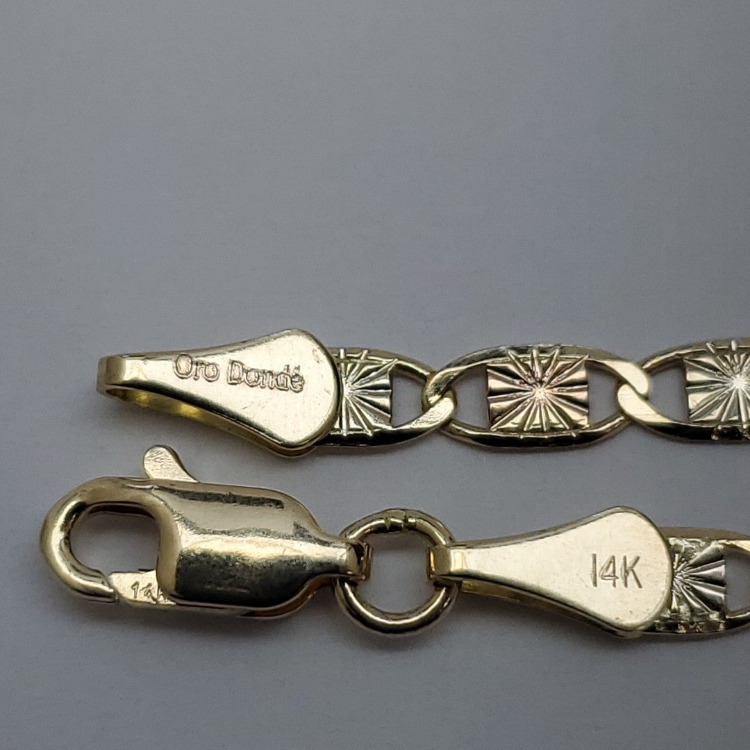 PULSERA GUCHI 14K 18 CM 3 GR (NUEVO)