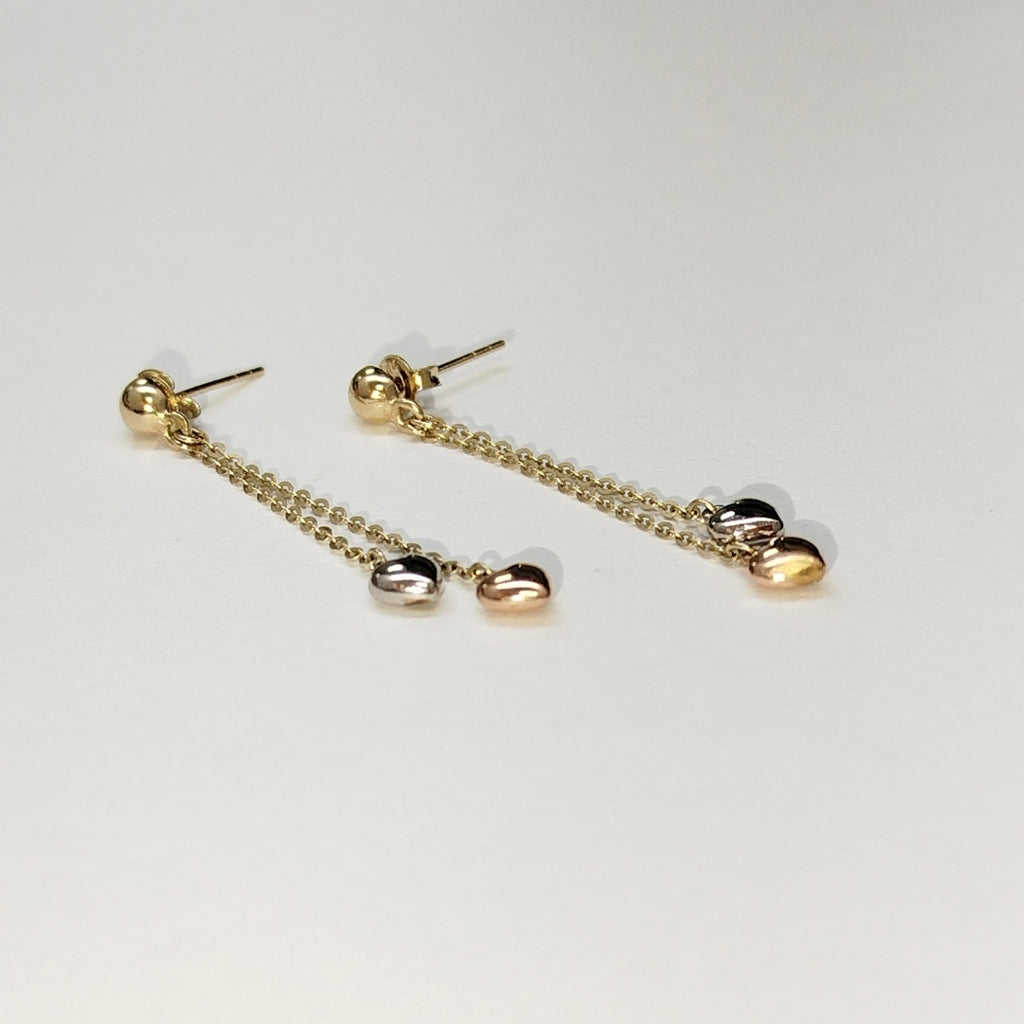 BROQUELES PAR ORO COMBINADO 14 K 2,10 GRMS (SEMINUEVO)