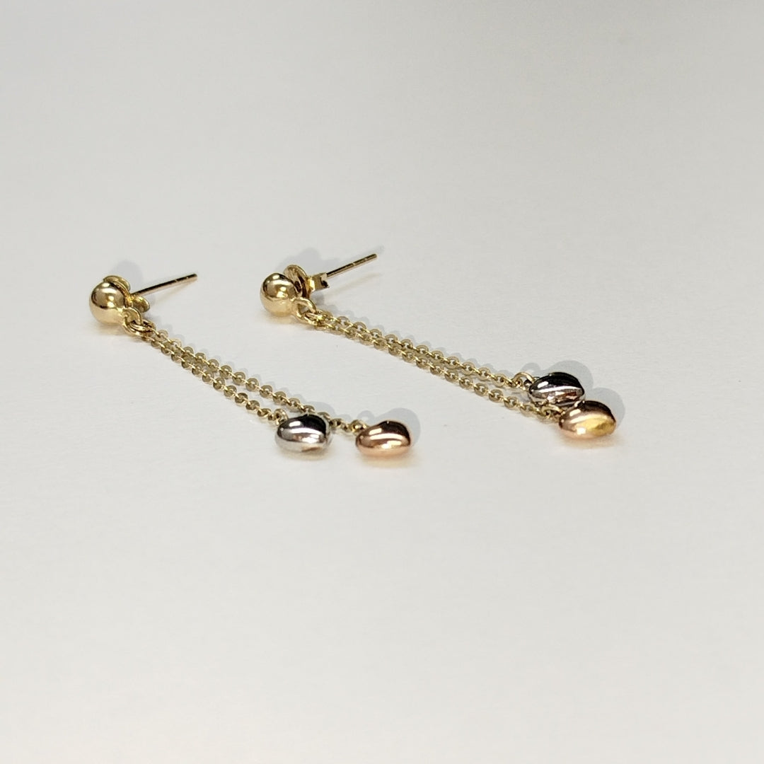 BROQUELES PAR ORO COMBINADO 14 K 2,10 GRMS (SEMINUEVO)