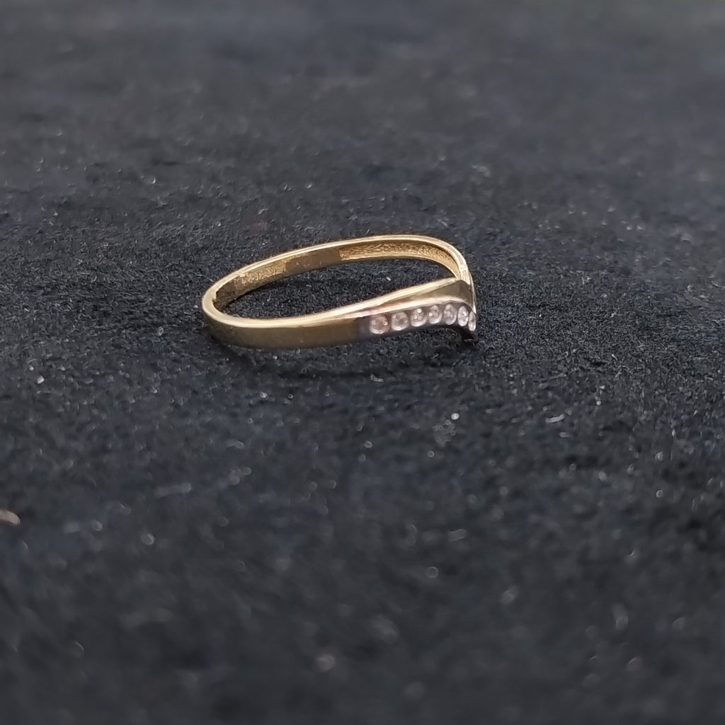 ANILLOS CON CIRCONIAS 14K TALLA 7 1 GR (NUEVO)