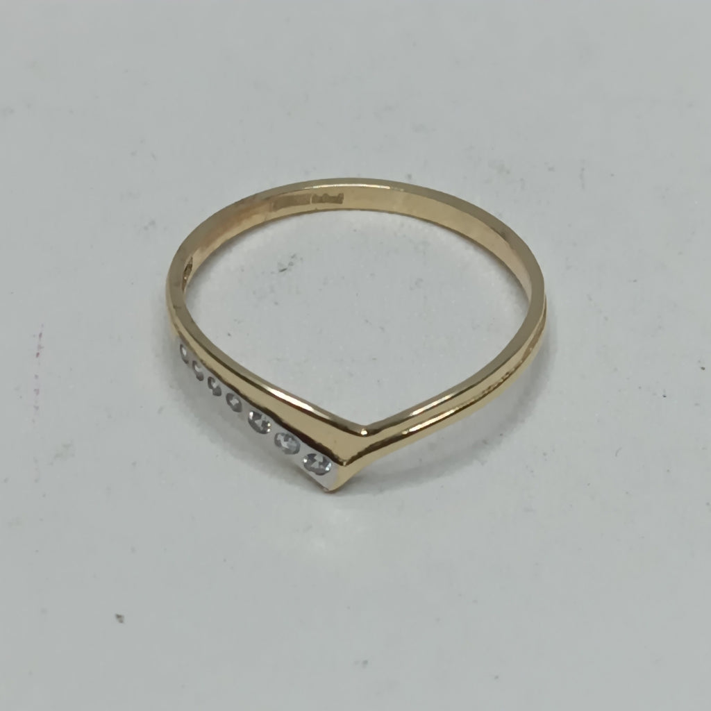 ANILLOS C CIRCONIAS 14K TALLA 8 1 GR (NUEVO)