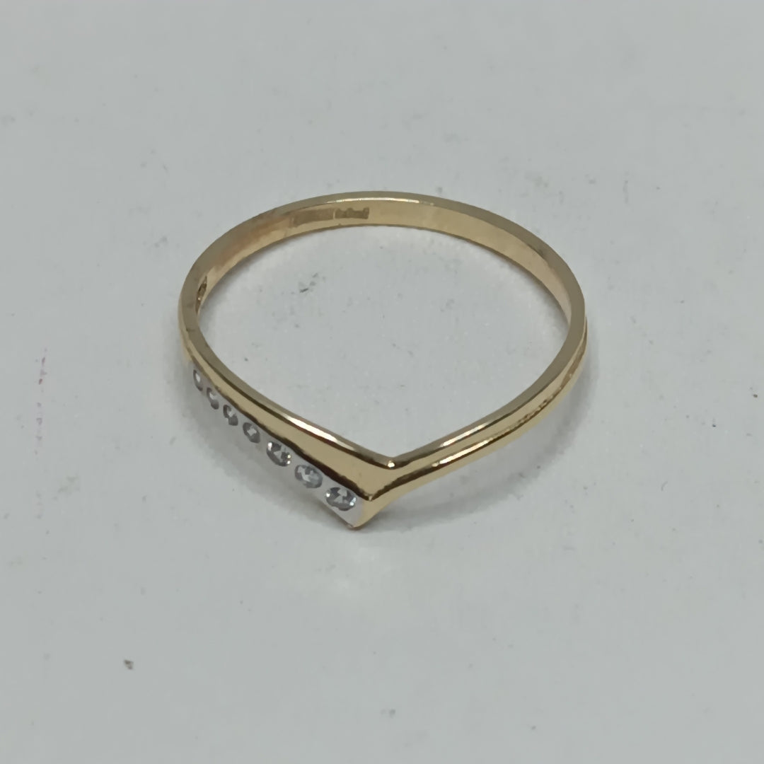 ANILLOS C CIRCONIAS 14K TALLA 8 1 GR (NUEVO)