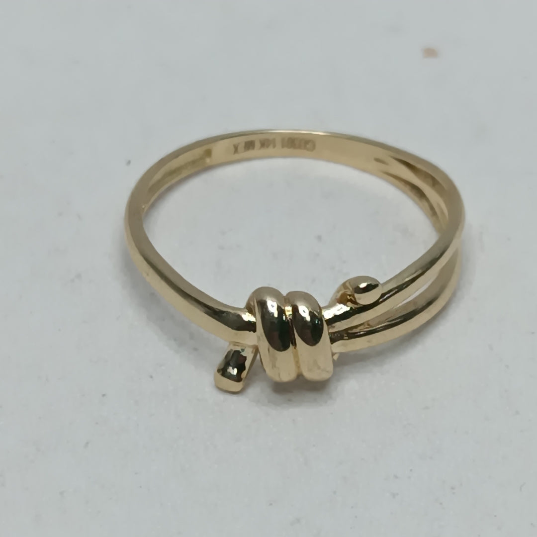 ANILLO ANILLITO C NUDO 14K 7 TALLA 1.9 GR (NUEVO)
