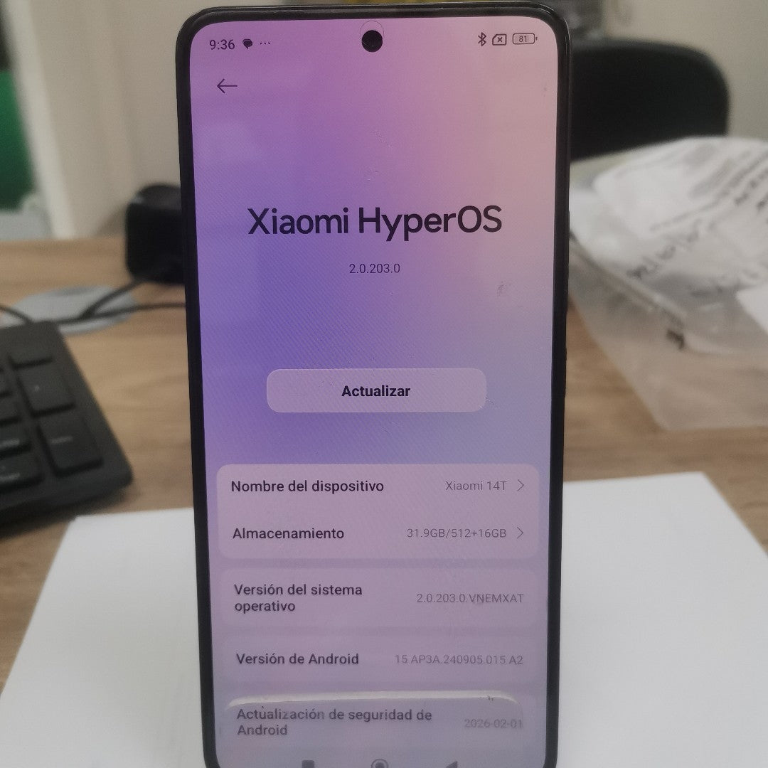 CELULAR XIAOMI 14T 5G 2406APNFAG (2024) 512 GB 12 GB RAM (SEMINUEVO)