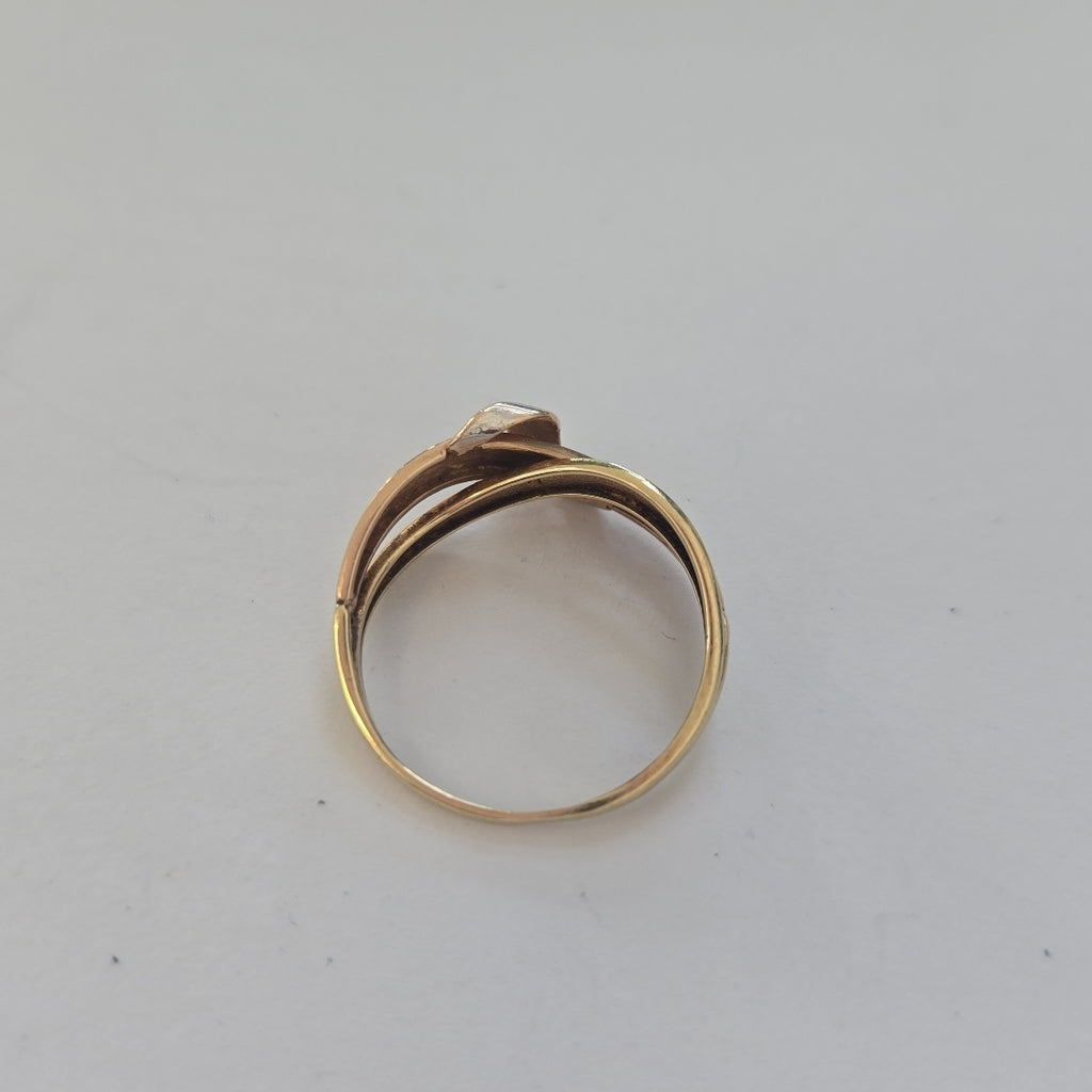 ANILLO ORO COMBINADO 10 K 2,10 GRMS (SEMINUEVO)