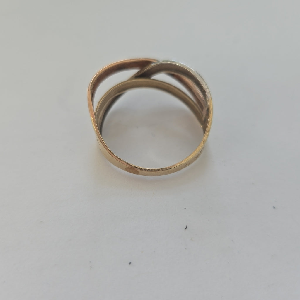 ANILLO ORO COMBINADO 10 K 2,40 GRMS (SEMINUEVO)
