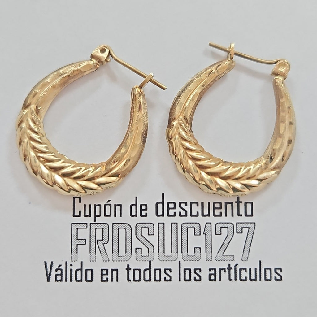 ARRACADAS PAR ORO 10 K 1.7 GRMS (SEMINUEVO)