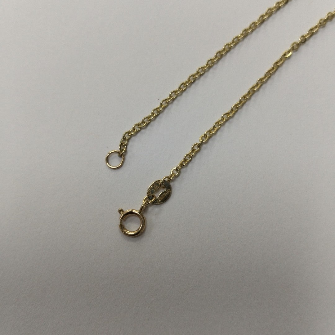 PULSERA TEJIDO ESPECIAL CON MANDALA 14K 18 CM 1.3 GR (NUEVO)