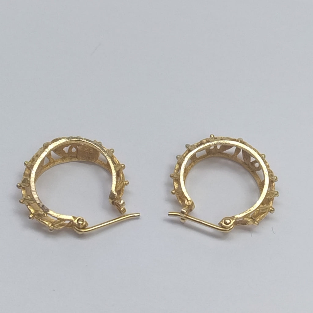 ARRACADAS PAR ORO 14 K 3.8 GRMS (SEMINUEVO)